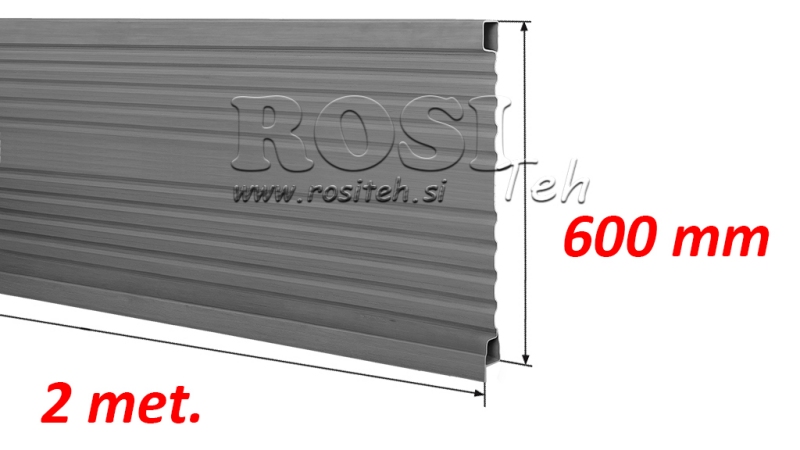 PANEL LATERAL DE REMOLQUE 2 MET. - ALTURA 600 MM