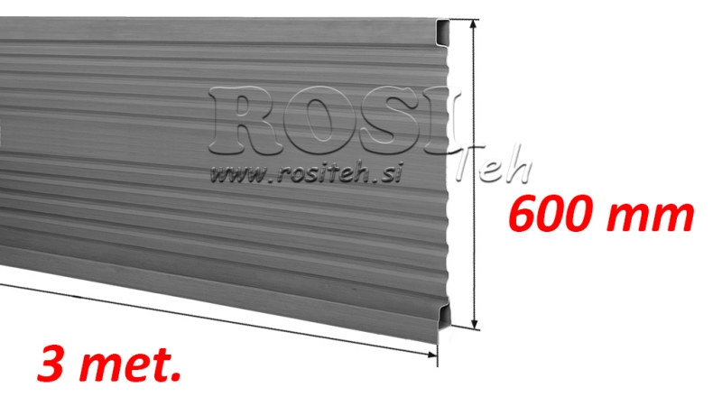 PANEL LATERAL DE REMOLQUE 3 MET. - ALTURA 600 MM