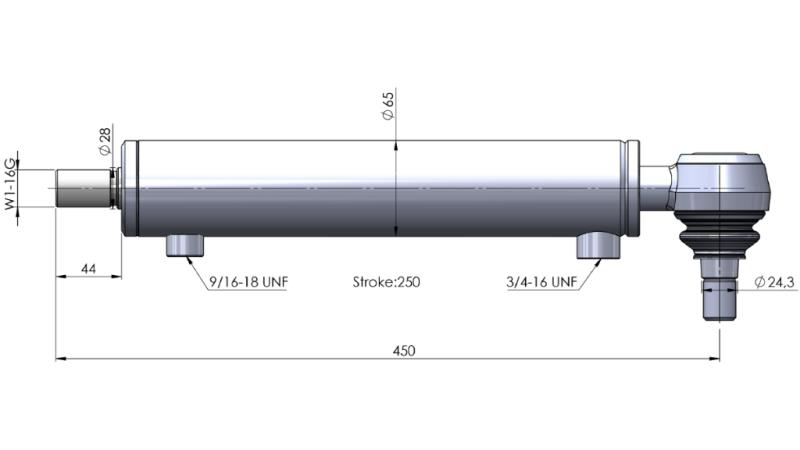 CILINDRO DE DIRECCIÓN HIDRÁULICO CASE OEM-435662A1