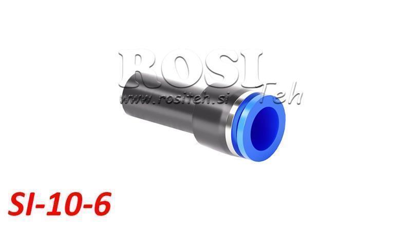 REDUCTOR DE CONECTOR DE ENCHUFE NEUMÁTICO TPA SIN ROSCA SI-10-6