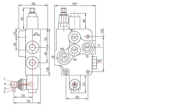 HYDRAULISK VENTIL 1xP80