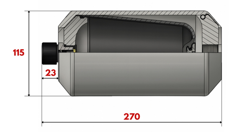 ACCUMULATEUR HYDRAULIQUE 1,48 LIT - M18X1,5