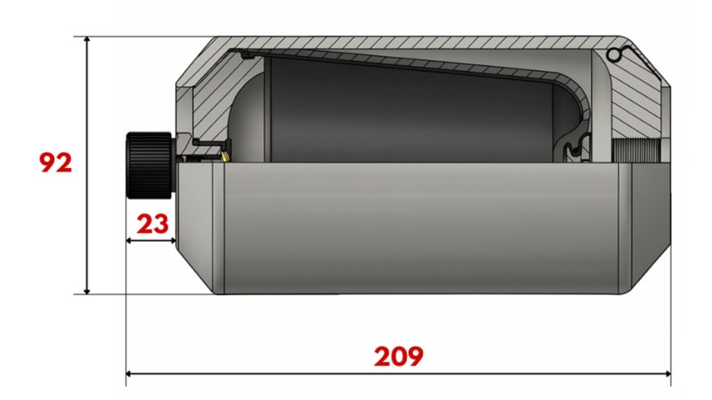 HYDRAULICKÝ AKUMULÁTOR 0,7 LIT - M18x1,5