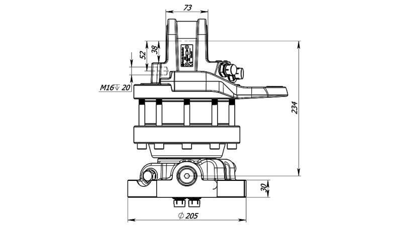 ROTADOR HIDRÁULICO 5500/3250 KG CON BRIDA