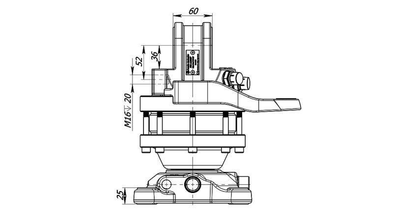 ROTADOR HIDRÁULICO 3000/1500 KG CON BRIDA
