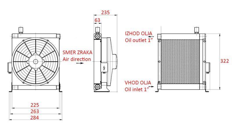 ENFRIADOR DE ACEITE ECO DC 12V 30-100 LIT