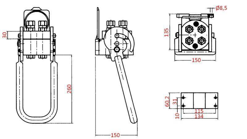 ACOPLAMIENTO MULTI-FASTER 4 vías BSP1/2 PARTE FIJA
