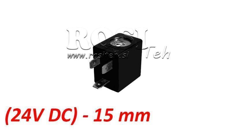 (15) EL. MAG. SPOLE 24V DC 2.5W TIL PNEUMATISK VENTIL 1/8