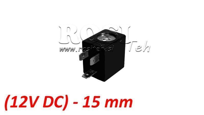 (15) COIL EL. MAG. 12V DC 2.5W PARA VÁLVULA NEUMÁTICA 1/8