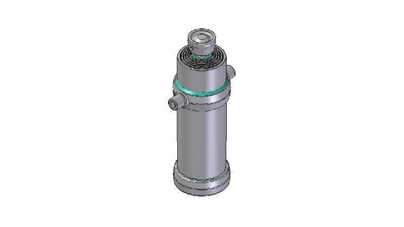 4053S -TELESCOPISK CYLINDER STANDARD/BOLD 5 TRIN SLAG 2450 DIAMETER 190