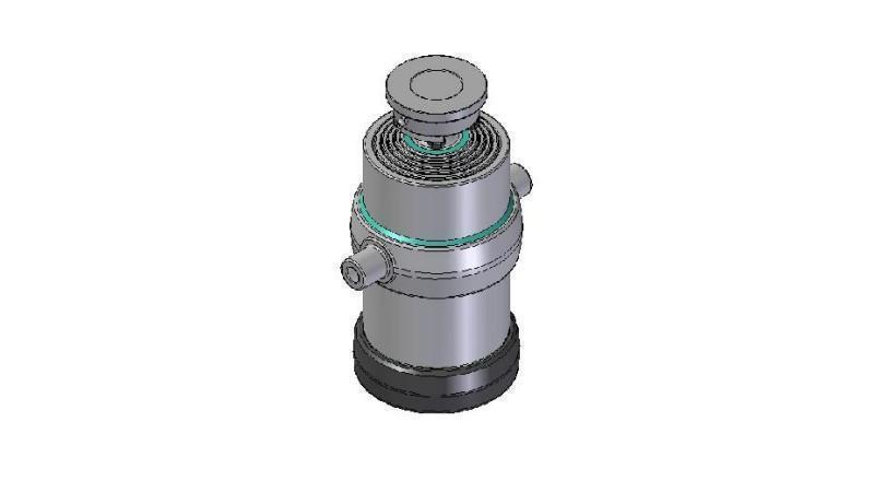 5032S -TELESCOPISK CYLINDER STANDARD/BOLD 5 TRIN SLAG 1450 DIAMETER 215