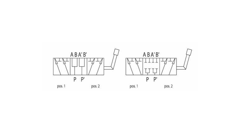 VÁLVULA MANUAL DE 6 VÍAS DF 3/8 - dimensiones