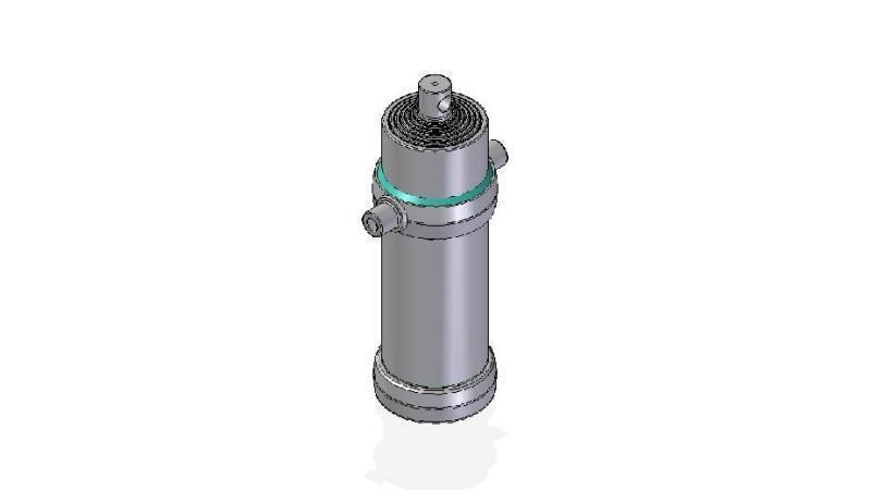 7022F - TELESCOPICKÝ CYLINDR STANDARD/DÍRA 7 STUPŇŮ ZDVIH 3445 PRŮMĚR 190