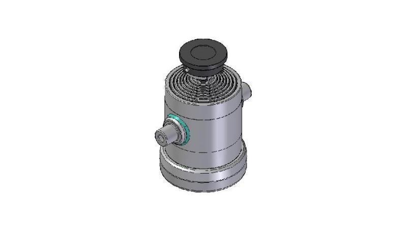 8009S -TELESCOPISK CYLINDER STANDARD/BOLD 8 TRIN REJSE 1715 DIAMETER 240