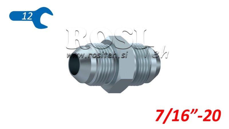 VÁLVULA HIDRÁULICA DOBLE JIC74° 7/16”-20 7/16”-20