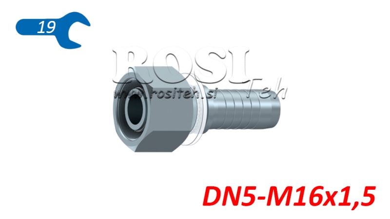 ACOPLAMIENTO DE CONEXIÓN HIDRÁULICA DKOS 8 CON FEMENINO DN5-M16X1,5
