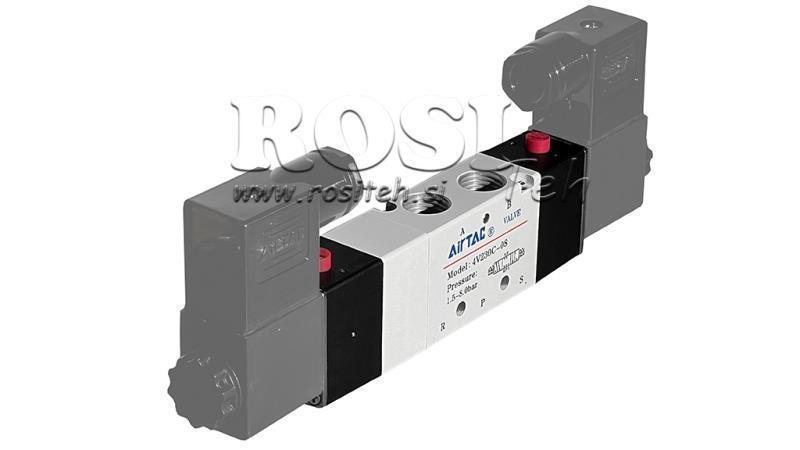 VÁLVULA ELECTROPNEUMÁTICA 5/3 BISTABLE 1/8 PRT-0553-BCC
