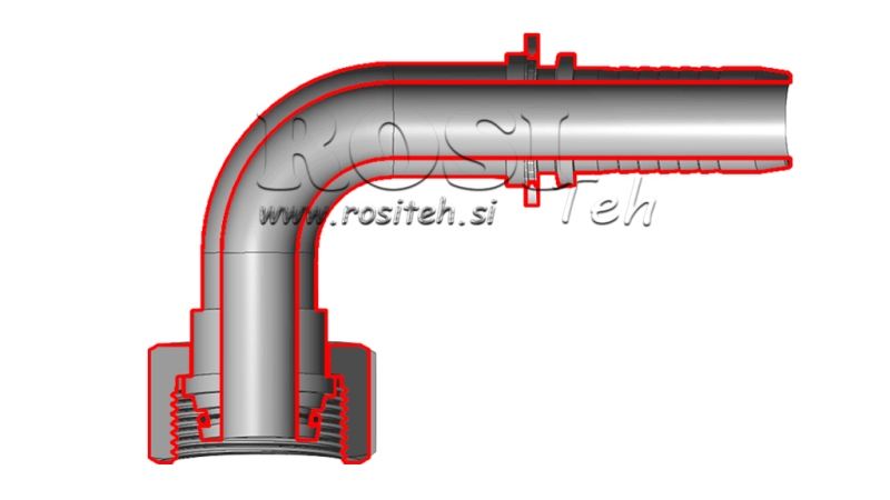 HIDRAVLIČNI PRIKLJUČEK DKOL 10 L ŽENSKI KOLENO 90 DN10-M16x1,5