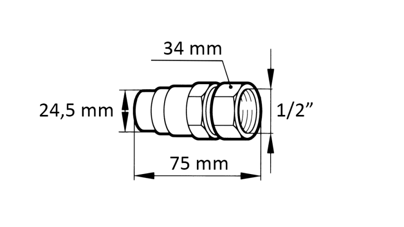 NOPEA KUPPLING KAIVURILLE FFH UROS 1/2