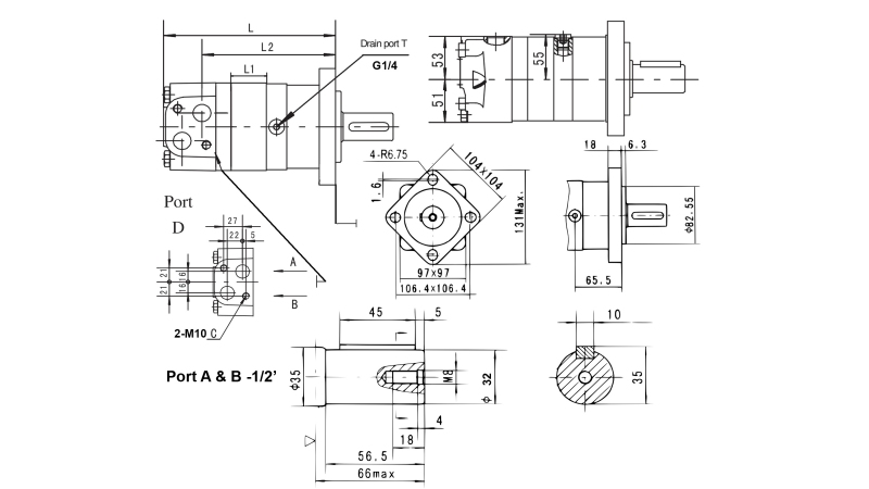HYDRAULINEN MOOTTORI MS 125 ECO (ALSG3-125)