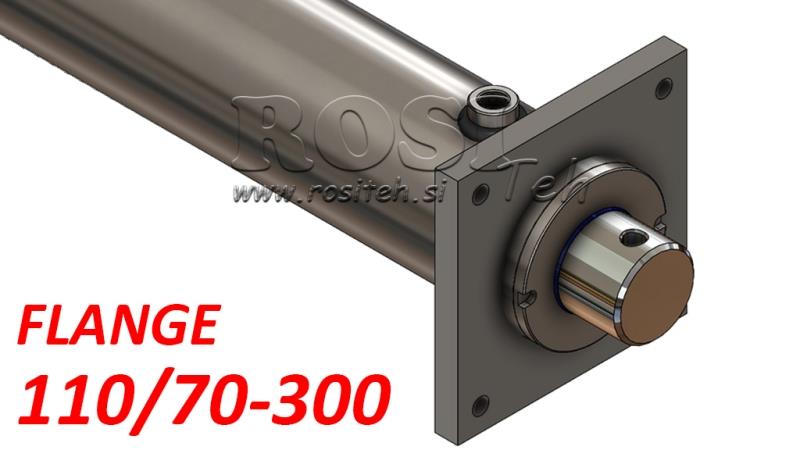 CILINDRO HIDRÁULICO CON PLACA DE MONTAJE 110/70-300