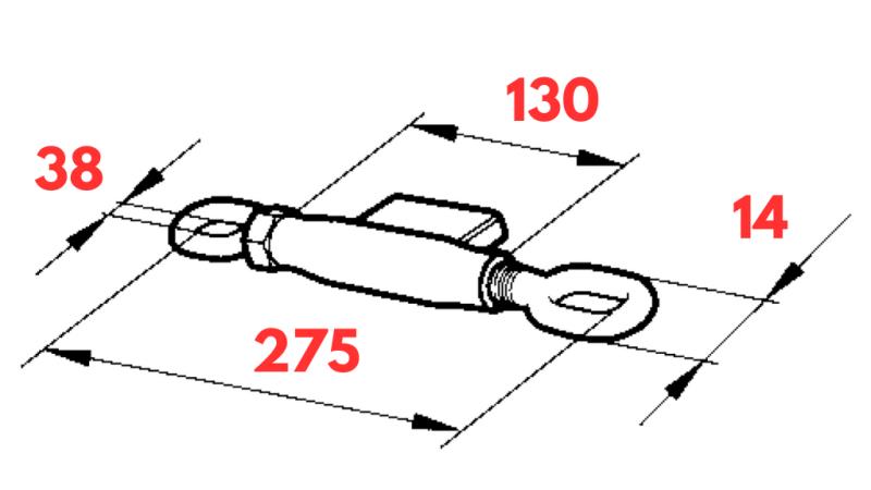 Tensor 20x2.5/275mm