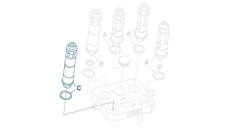 CONECTOR RÁPIDO MACHO PARA MULTI-FASTER 9/16 3PLK 3PLV C PARTE MÓVIL