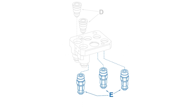 CONECTOR RÁPIDO HEMBRA PARA MULTI-FASTER 3/8 3PLK 3PLV PARTE FIJA