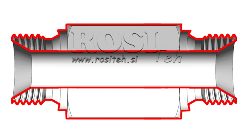 ADAPTADOR HIDRÁULICO MACHO-MACHO 1/4