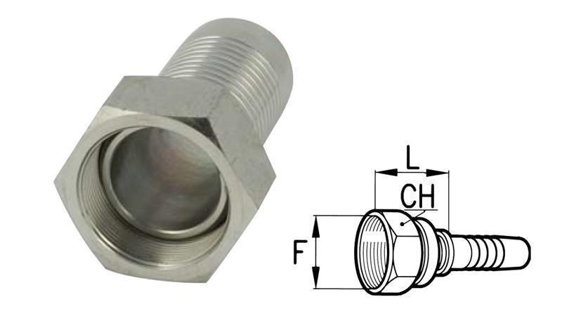 CONECTOR HEMBRA BSP HIDRÁULICO DN13-M26x1.5