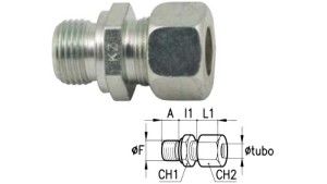DOBBELT-VIRKENDE-CYLINDER-MED-RING-OG-MØTRIK