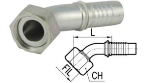 HYDRAULISK-FORBINDELSE-DKORFS-HUN-ELBOW-45°