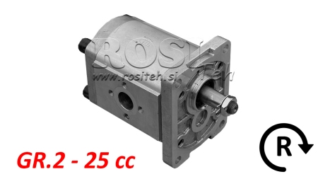 BOMBA HIDRÁULICA GR.2 25 CC DERECHA - FLANGES