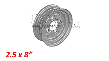 RENKAAN KESKI 2.50X8 (RENKAALLE 4.00-8)