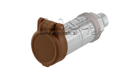 CUBIERTA PROTECTORA MARRÓN PVC ACOPLAMIENTO RÁPIDO FEMENINO EMPUJE TIRÓN