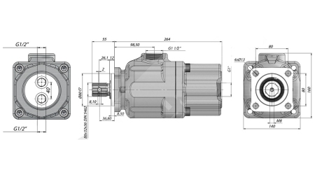 HYDRAULICKÁ PISTONOVÁ ČERPADLA -100CC - 300 BAR