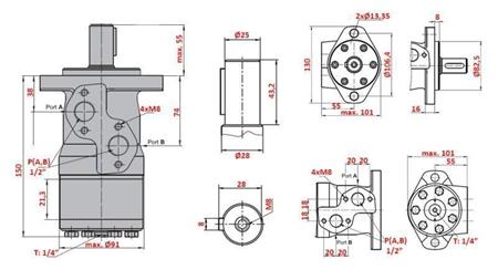 MOTOR HIDRÁULICO MP 160
