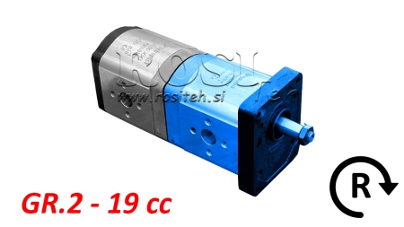 BOMBA HIDRÁULICA 20C19X067 DELANTERA GR.2 19 CC DERECHA