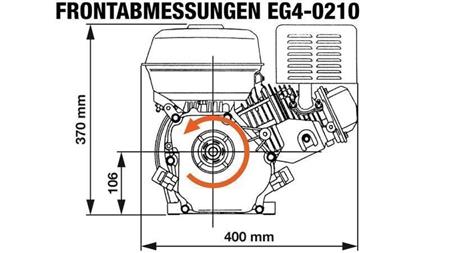 motor de gasolina EG4-200cc-5.10kW-3,600 RPM-H-KW20x53-arranque manual
