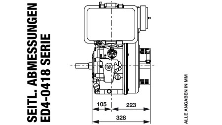 dieselmotor 418cc-7.83kW-10.65HP-3.600 RPM-E-TP25.4x105-elektrisk start