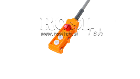JUEGO DE INTERRUPTOR REMOTO 2 BOTONES + PARADA DE EMERGENCIA EN ESTUCHE CON CABLE