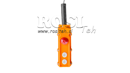 JUEGO DE INTERRUPTOR REMOTO 2 BOTONES + PARADA DE EMERGENCIA EN ESTUCHE CON CABLE