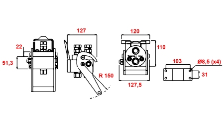 MULTI-FASTER GIUNTO 2 VIE BSP 3/8 PARTE FISSA