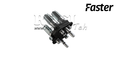 MULTI-FASTER LIITIN 5SUUNTAINEN BSP 3×1/4 2×3/8 LIIKKUVA OSA