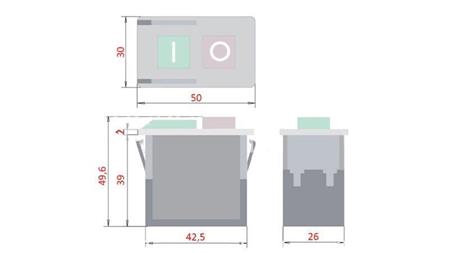 KONTAKT on/off 5E4 250V 6A