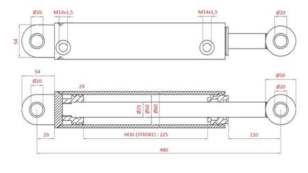 HYDRAULISK STYRINGSCYLINDER FIAT-NEW HOLLAND OEM-5189893