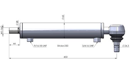 CILINDRO DE DIRECCIÓN HIDRÁULICO CASE OEM-435662A1