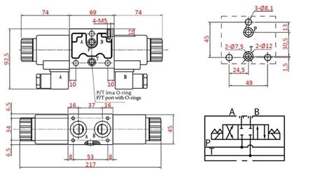 HYDRAULISK ELEKTROMAGNETISK VENTIL YEAT-SAMMENFØRING 12V N1