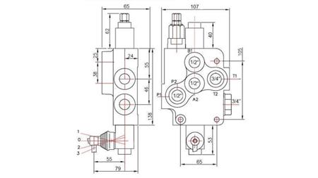 VÁLVULA HIDRÁULICA 1xP80   HIDROMOTOR D1