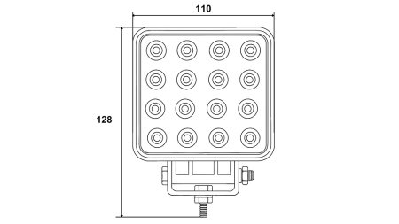 LED MUNKAFÉNY - FÉNY 16 LED 48W 12V-24V